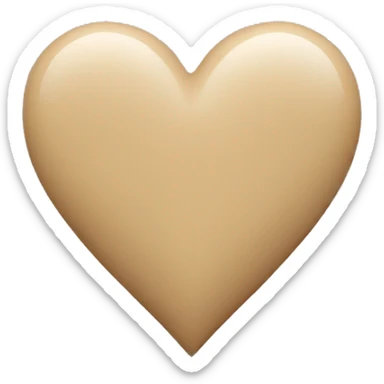 Beige heart sticker