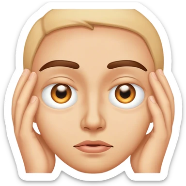 Eye twitching face sticker