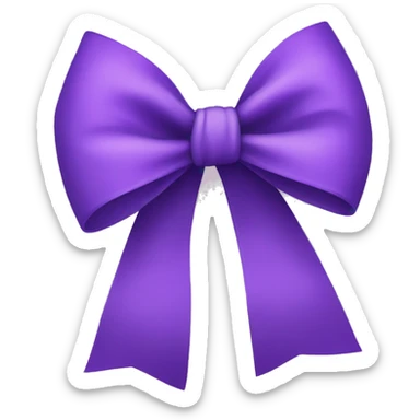 Purple bow  sticker