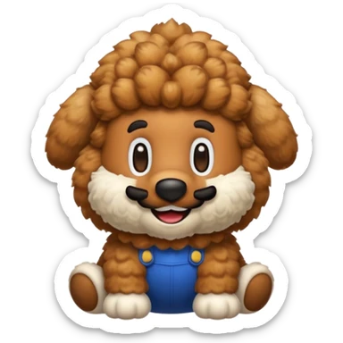 pudel in super Mario Desin sticker