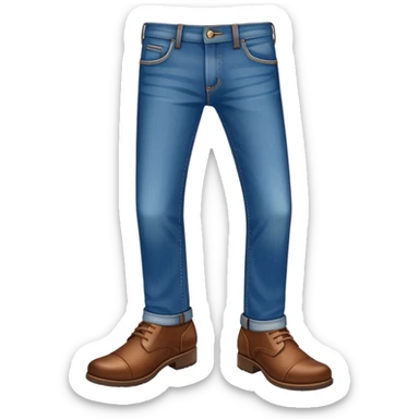 jeans and brown shoes sticker