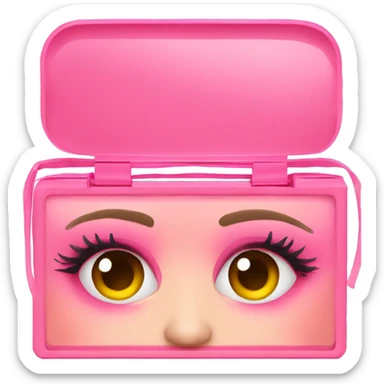Pink eyeshadow box sticker