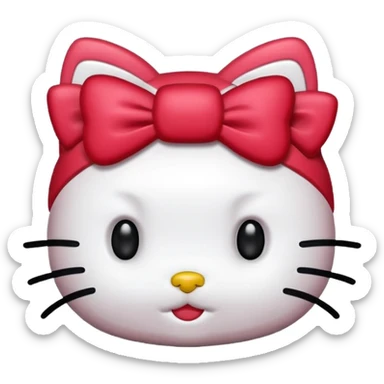 Hello Kitty cabeza rojo sticker