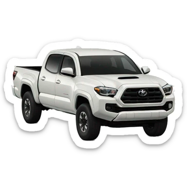 Toyota tacoma white front view toyota grill sticker