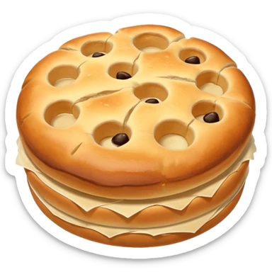 round focaccia without seasoning sticker