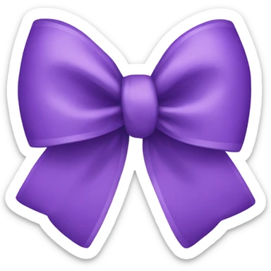 Purple bow sticker