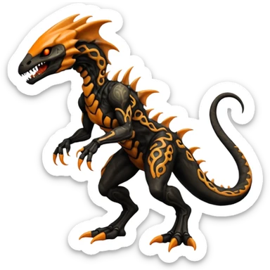  Venom-Marowak-Salandit-Xenomorph-hybrid-fantasy-creature (full body) with patterns sticker