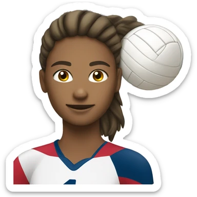 Volleyball player the name is group sports a sticker