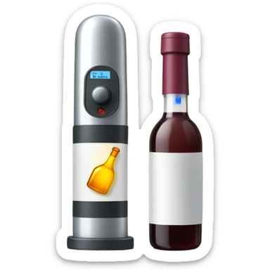 A bottle of wine taking the alcohol test sticker