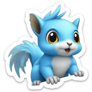 crazy funny stupid Articuno pokemon baby's realistic squirrel sticker