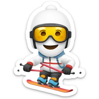 Skiing in switzerland sticker