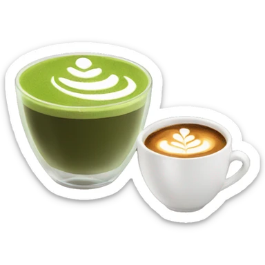 matcha latte with a shot of espresso sticker