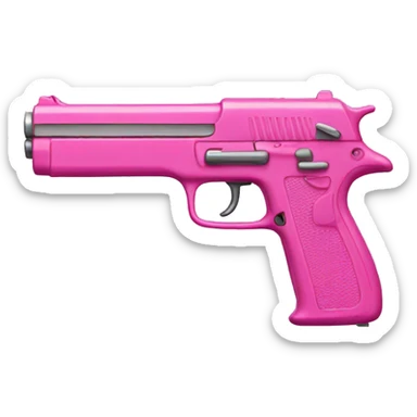 Pink gun sticker