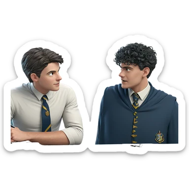 boys in hogwarts uniform sticker