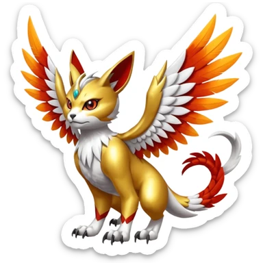 Hawkmon-Gatomon-Garudamon-Pteromon-fusion-hybrid sticker