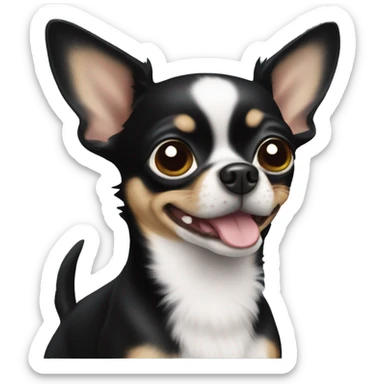 Dog black chihuahua  sticker