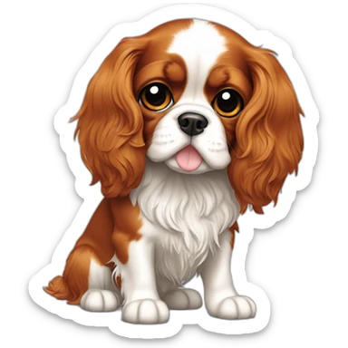  Cavalier King Charles Spaniel full body sticker