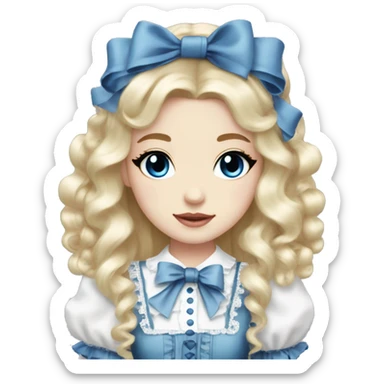 sweet lolita blond hair blue eyes white skin sticker