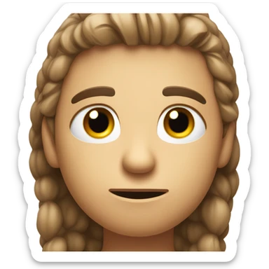 Worried happy face sticker