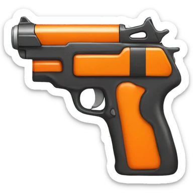 Orange gun sticker
