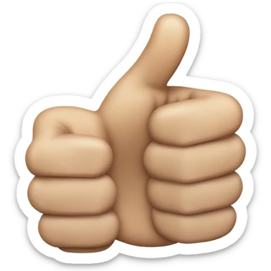 Thumbs up w/ huge thumb  sticker