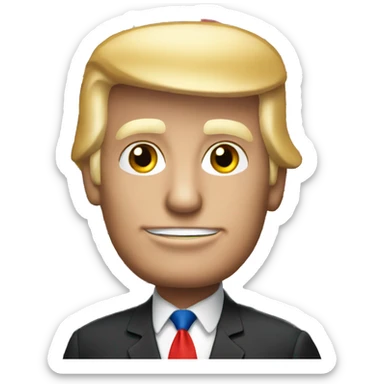 Donald trump with American flag  sticker
