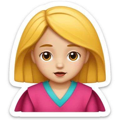 Niña orando sticker