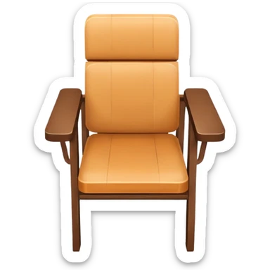 chair top view simple clear minimal sticker