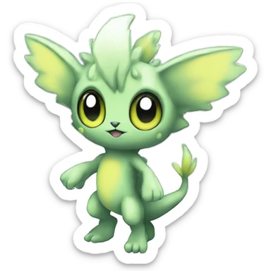 cute cool edgy ethereal magical alien Digimon-Fakemon-animal full body sticker