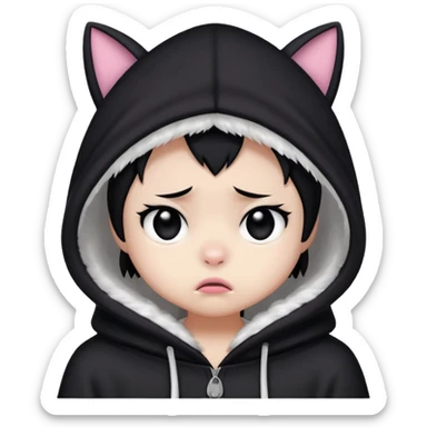 Kuromi with an upset face  sticker