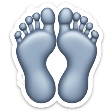 Two feet with toes intertwined like holding hands  sticker