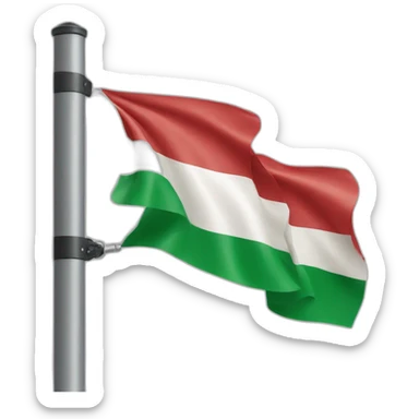 Italy flag on pole sticker