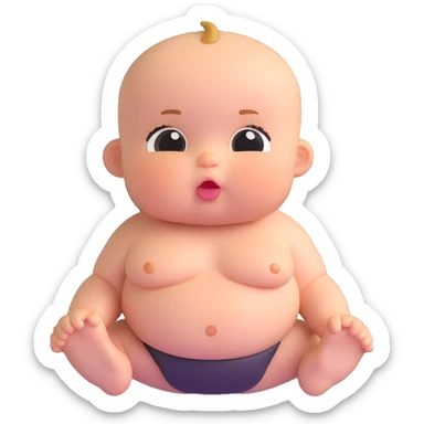 fat baby sticker