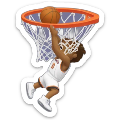 Basketteur qui dunk sticker