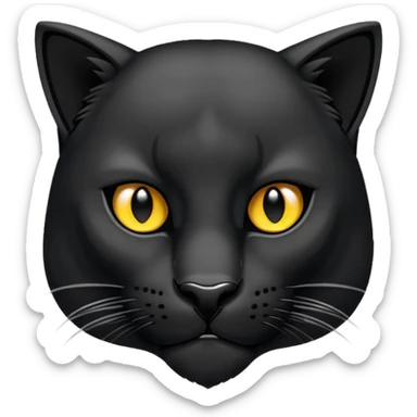 Crea un emoji de pantera negra  sticker