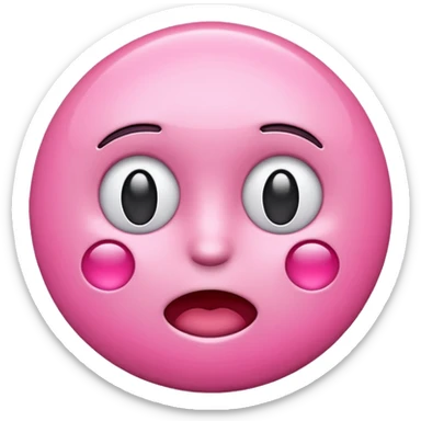 me haces un emoji de alerta en rosa tipo 3d ? te paso el código de color FDD2EF sticker