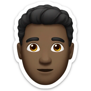 a man with balck,straight hair and with brown eye  sticker