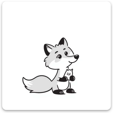 cute fox sticker