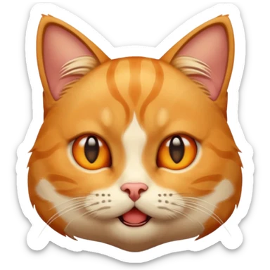 cat mixed with pleading face emoji sticker