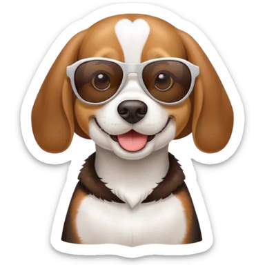 beagle wearing sunglasses sticker