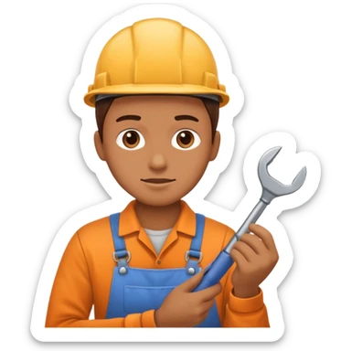 person Repairing a tool sticker