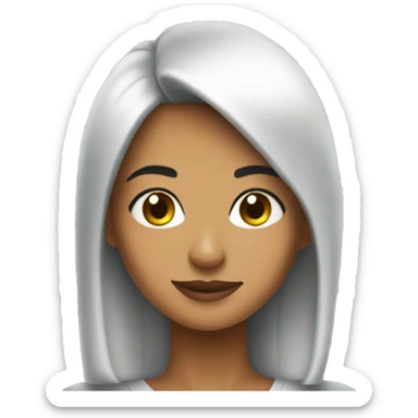 pretty latina next to a roach sticker