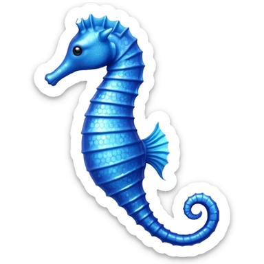 a blue sea horse emoji please sticker