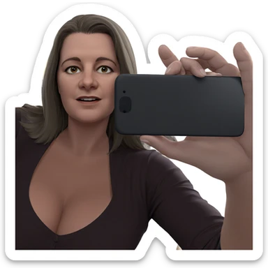 girl taking selfie indoors sticker