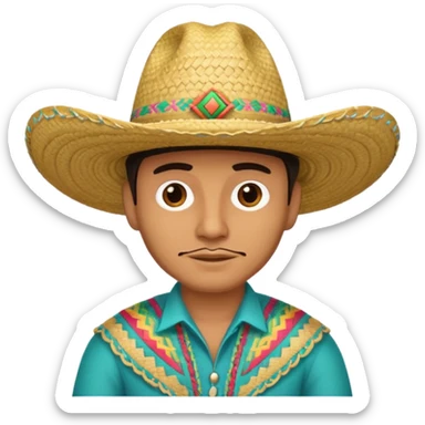 Tejana sombrero hombre sticker