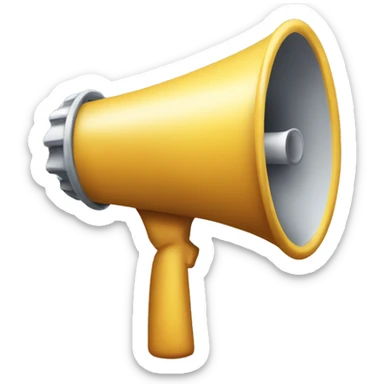 cartoony megaphone emoji sticker
