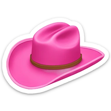Pink cowboy hat  sticker