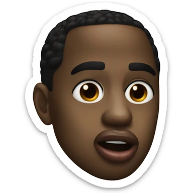 Puff Daddy licking his lips sticker