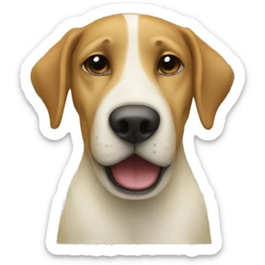 Dog drinking sugarcane juice unbotheredly sticker