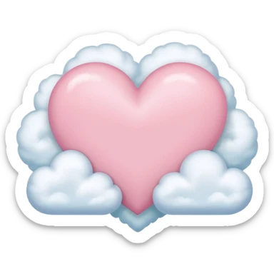 pastel heart with a soft pastel cloud sticker